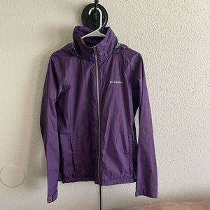 Purple Columbia Rain Jacket Size Large